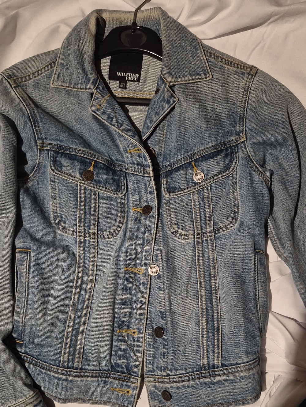Wilfred Washed Blue Denim Trucker Jacket